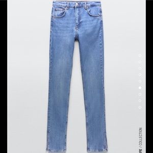 Zara skinny split hem jeans size 30(10 us)